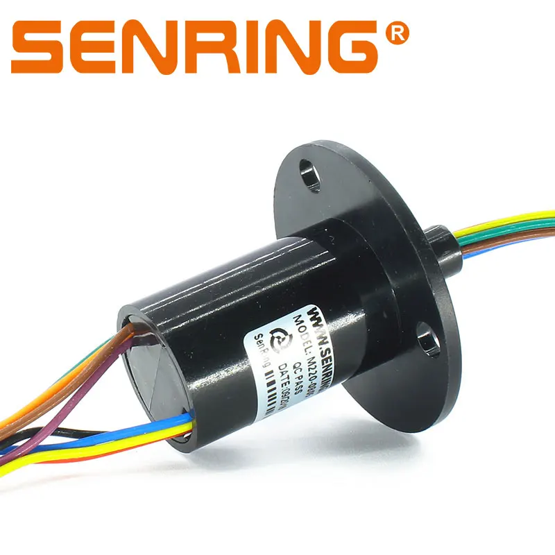 Rotary Joint Slip Ring 8 Circuits 5A with Outer Diameter 22mm Housing Plastic Low Torque slipring