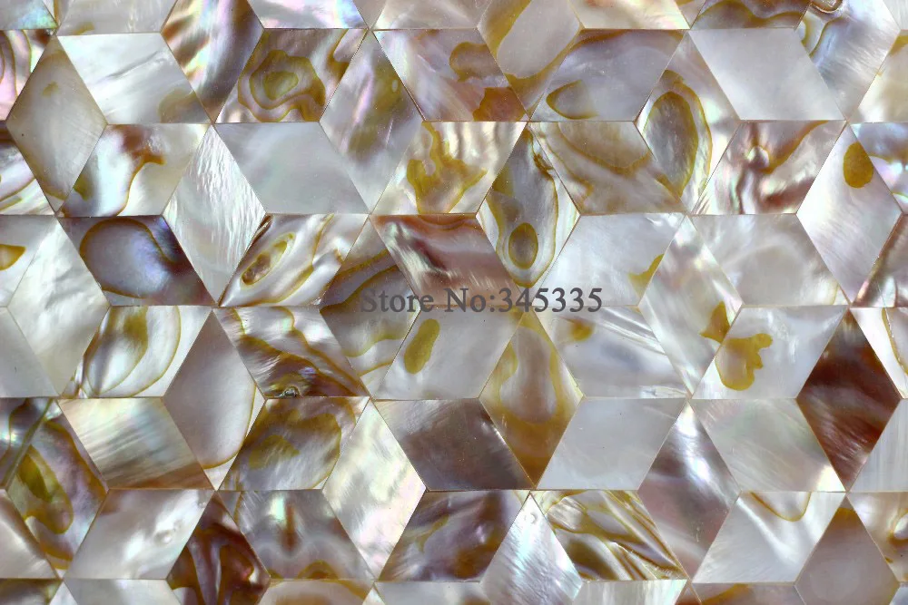 high quality groutless natural rhombus shell mosaic tile mother of pearl kitchen backsplash bathroom shower wallpaper decoration