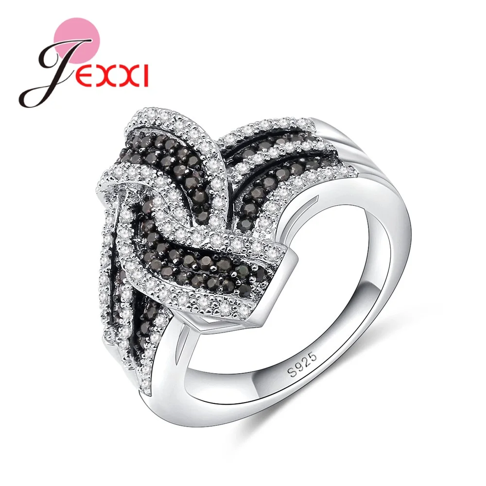 

925 Sterling Silver Rings For Women Rotating Popular Accessory With Micro Crystal Zircons Wedding Rings Engagement Party