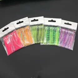 10Pcs* 7.5cm Sea Fishing Artifical Lures Needle-shaped Octopus Skirt Squid Lure Rig Saltwater Soft Jigging Bait