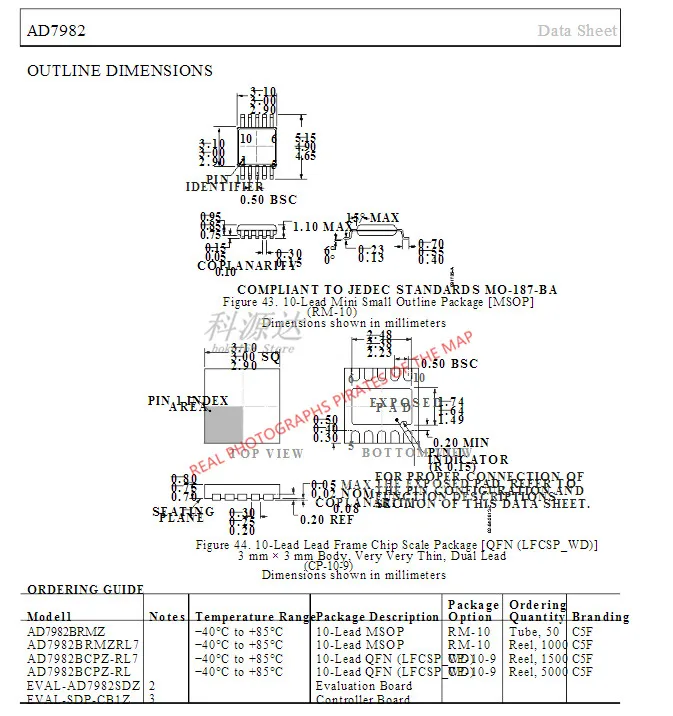1pcs AD7982BCPZ-RL7 C5F LFCSP10 AD7982 In Stock