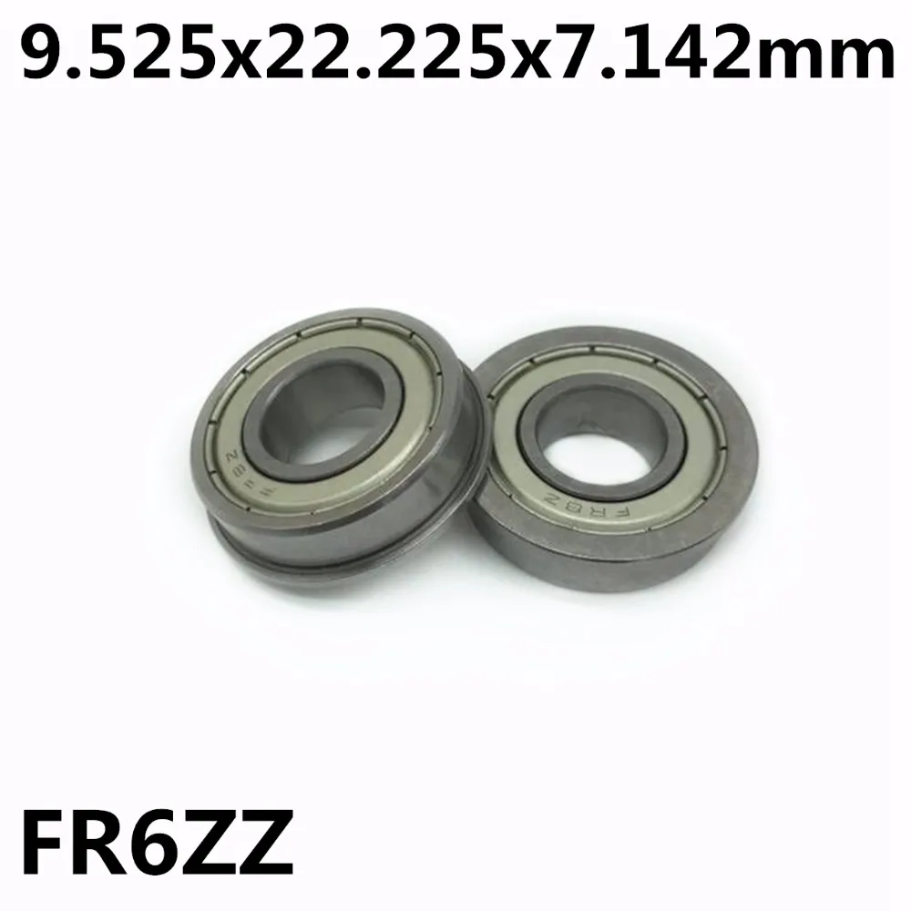 

10Pcs FR6ZZ 9.525x22.225x7.142 mm Flange Bearings Deep Groove Ball Bearing High Quality FR6