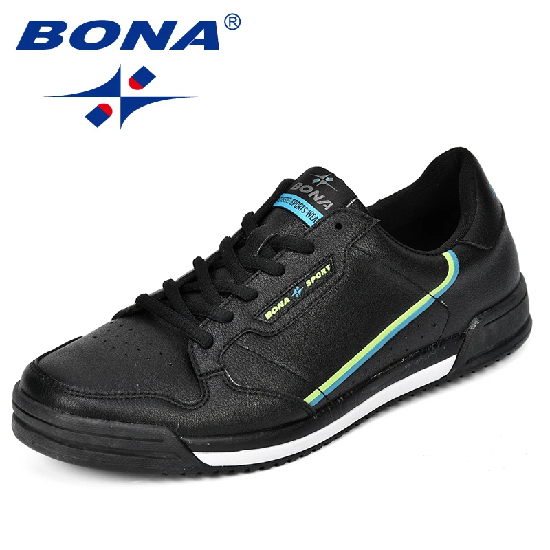 BONA Fashion Men Flats Shoes Autumn Breathable Men's Casual Shoes Trend Lightweight Leisure Shoes Comfortable Sneakers Shoes