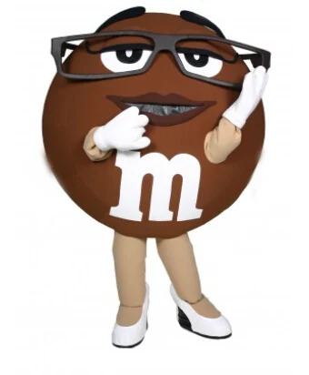 mascot Chocolate bean Mascot Costume Adult Size Cartoon Character Candy Theme Advertising Mascotte Fancy Dress