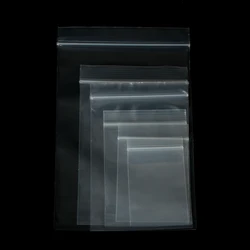 100pcs 4X6/5X7/6X8/7X10CM Transparent Self Sealing Zip Zipper Plastic Bags Sachets Ziplock Pouch For Jewelry Storage Packaging