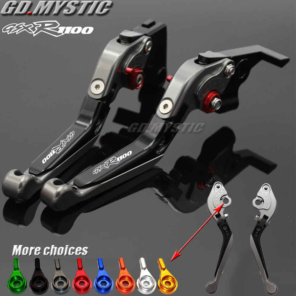 GSXR1100 For Suzuki GSXR 1100/W 1989-1998 Motorcycle Folding Extendable CNC Moto Adjustable Clutch Brake Levers