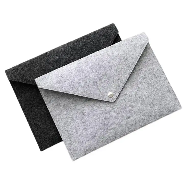 

Durable Button Folders Filing Supplies A4 Felt File Pocket Creative Portable Archival Bag School Office Articles SN725