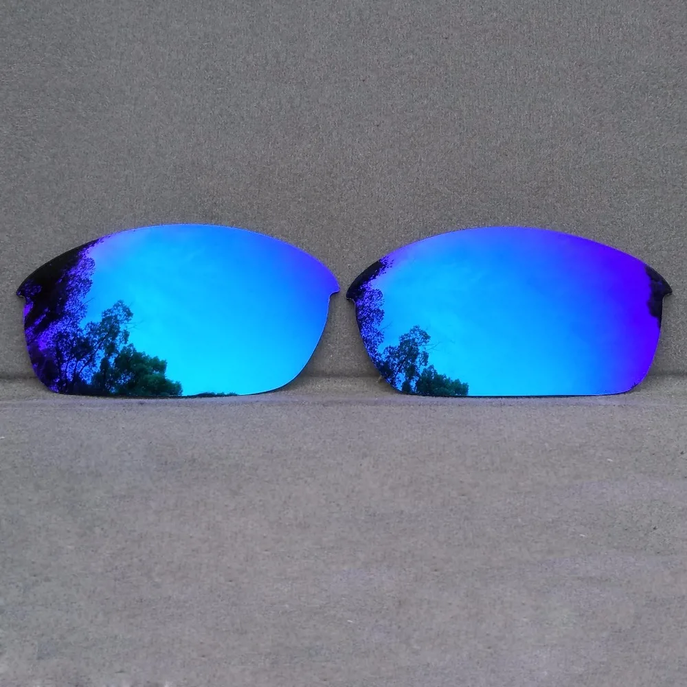 Polarized Ice Blue Mirror Replacement Lenses for Oakley Flak Jacket Frame 100% UVA & UVB Anti-Reflective