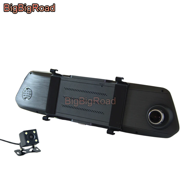 

BigBigRoad For Toyota Camry CHR C-HR Verso Venza Estima Fortuner Matrix Prius Car DVR Rear View Mirror 7 Inch IPS Touch Screen