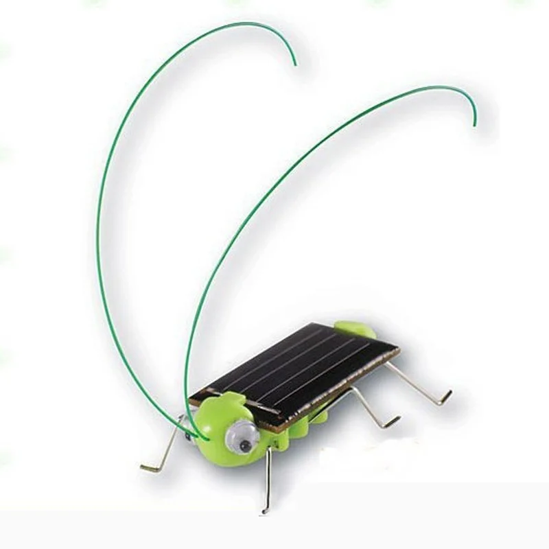 New 1 PCS Children Baby Solar Power Energy Insect Grasshopper Cricket Kids Toy Gift Solar Novelty Funny Toys