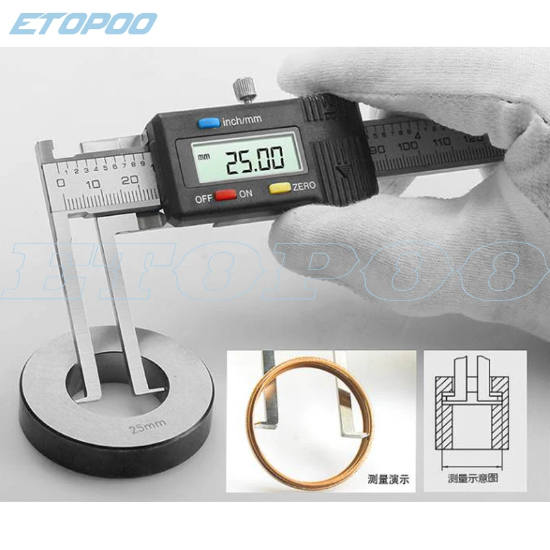 inside digital 10-150 mm 0.01mm electronic Digital Inside Groove Caliper with Knife Edge micrometer digital vernier caliper