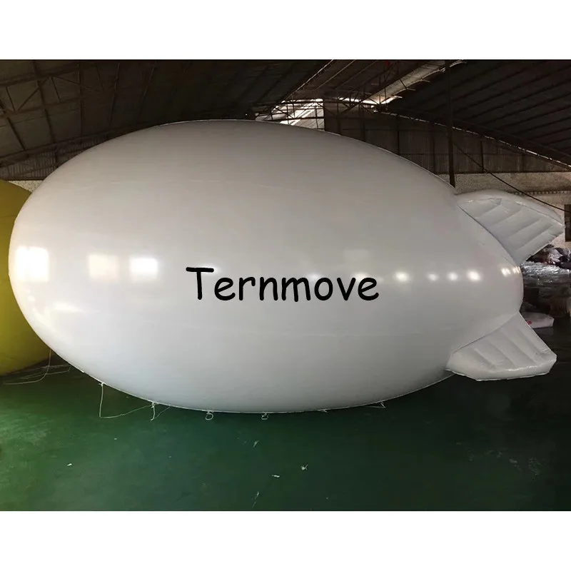 4m/13ft Advertising Inflatable White Airship,Inflatable Blimp with your LOGO,Inflatable Zeppelin