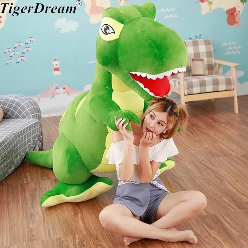 60cm/90cm Cartoon Dinosaur Plush Toys Hobbies Huge Tyrannosaurus Rex Plush Dolls Stuffed Pillows For Children Boys Classic Toys