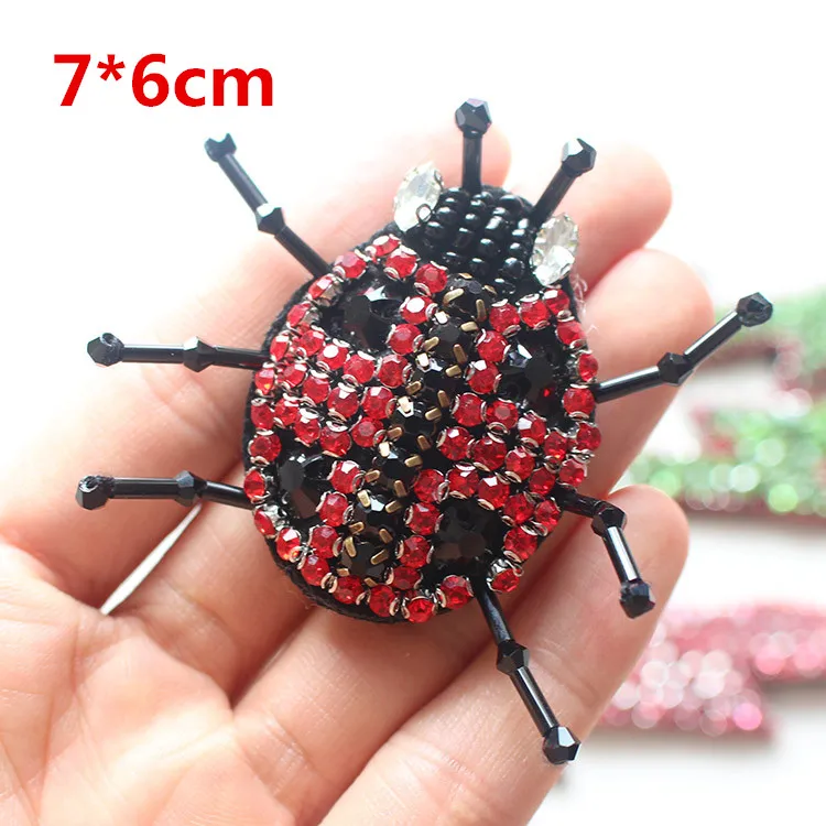 DIY garment auxiliary materials nail pear ladybirdl patch diamond seven - star ladybug clothing decoration animal design patches