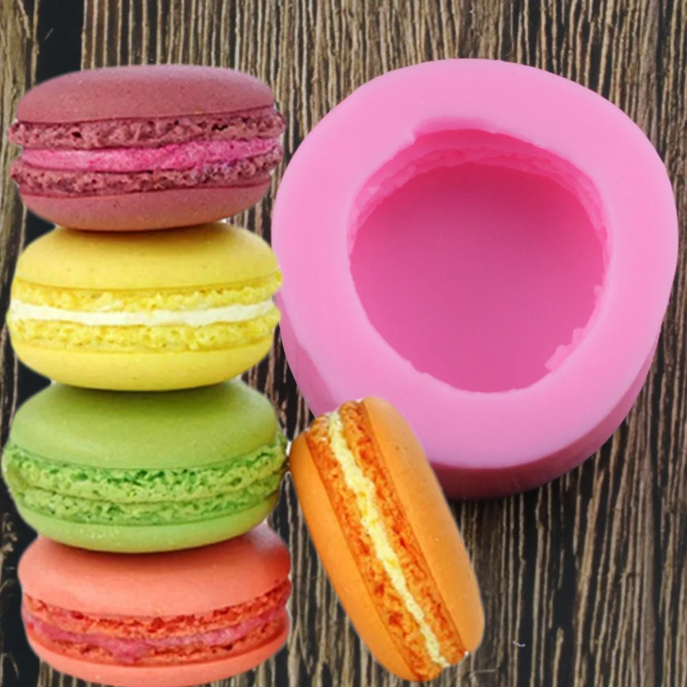 3D Stereo Macaron Style Silicone Mold DIY Handmade Soap Candle Mold Fondant Cake Chocolate Decorating Silicone Soap Mold