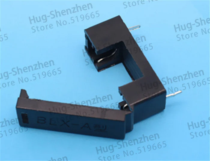 Wholesale 200pcs BLX-A Black color copper feet fuse holder DIP pcb board for 5*20mm cartridge fuse with cover