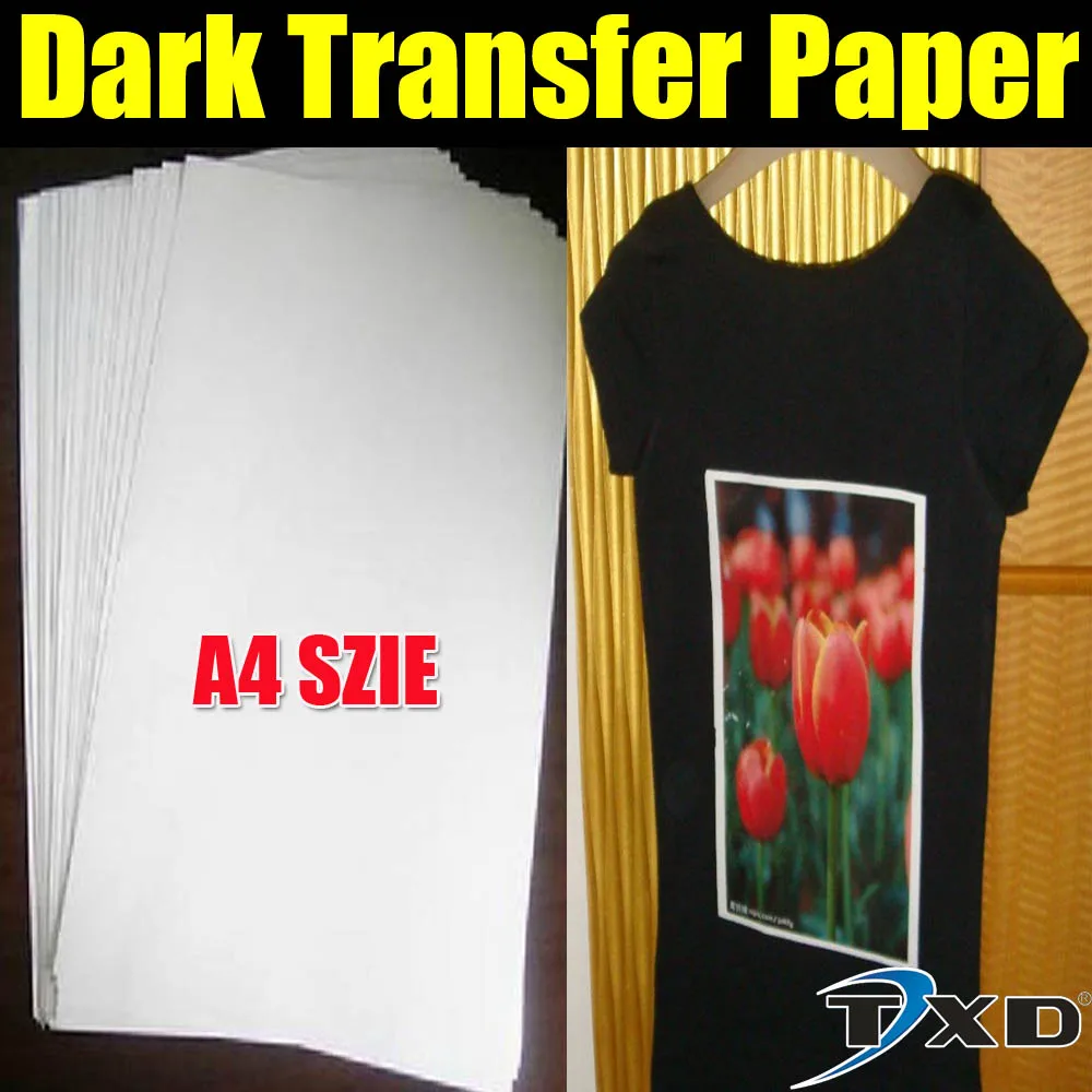 

Dark transfer paper for T-Shirts with 100pcs/bag by free shipping, dark sublimation paper