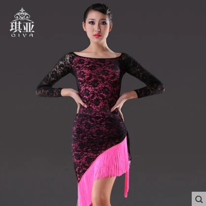 Latin Dance Dress Women Black Ballroom Tango Dance Skirt Girls tanzrock latein salsa vestiti da ballo robe de danse latine femme