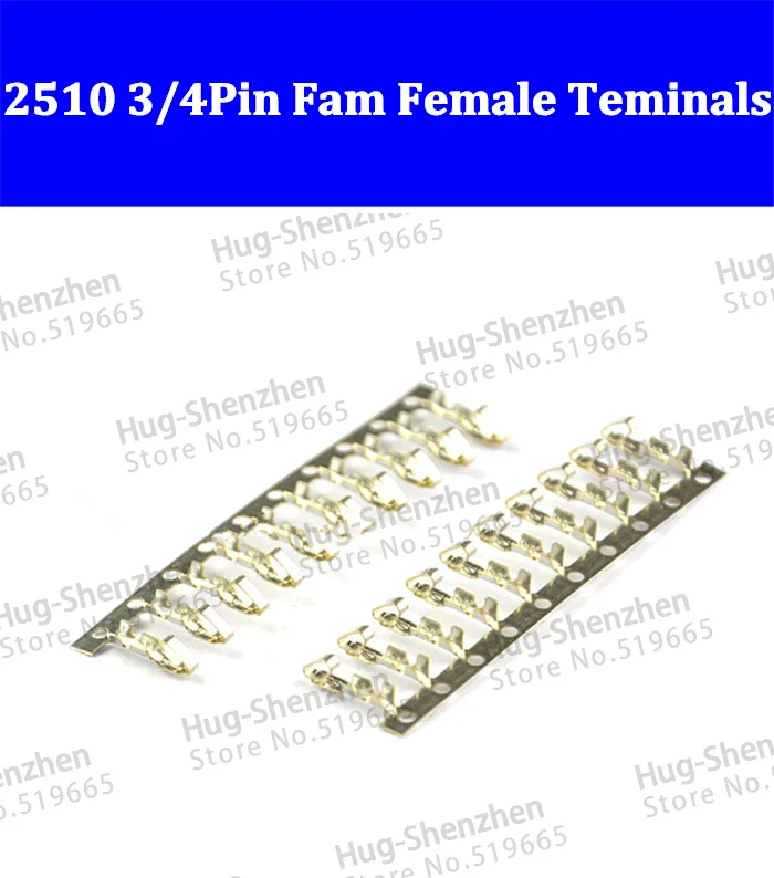 500 PCS / Lot 2510 3Pin 4Pin PC Fan Power Connector Female Terminal Pins