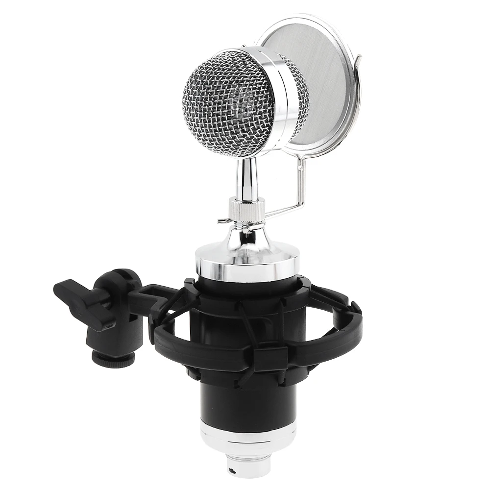 Profession CY-F2000 Condenser Sound Recording Microphone With Shock Mount For Radio Braodcast / Singing Recording / KTV