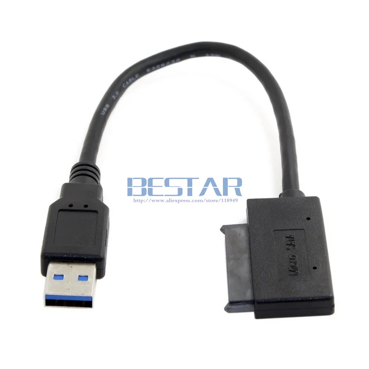 0.1M 6Gbps USB 3.0 to Micro SATA 7+9 16 Pin 16pin 1.8