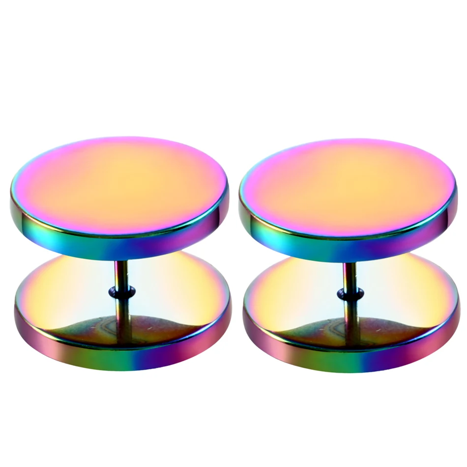 1 Pair Ear Plugs and Tunnels Flexible Thin Ear Tunnel Stainless Steel Ear Piercing Flesh Tunnel Ear Gauge Expander Stretchers