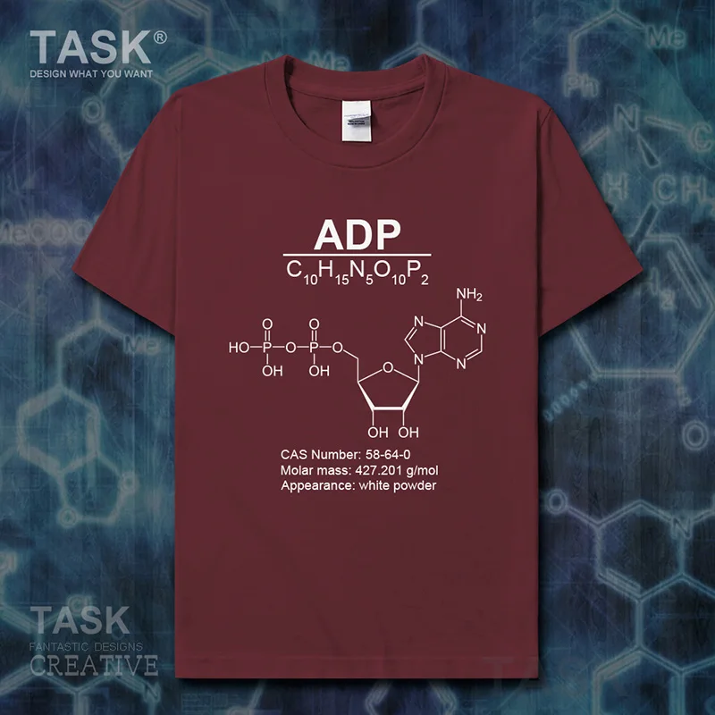 ADP Molecular Formula Chemistry Subject t shirt mens clothes Short sleeve t-shirt new Tops sweatshirt casual  jerseys sports 01