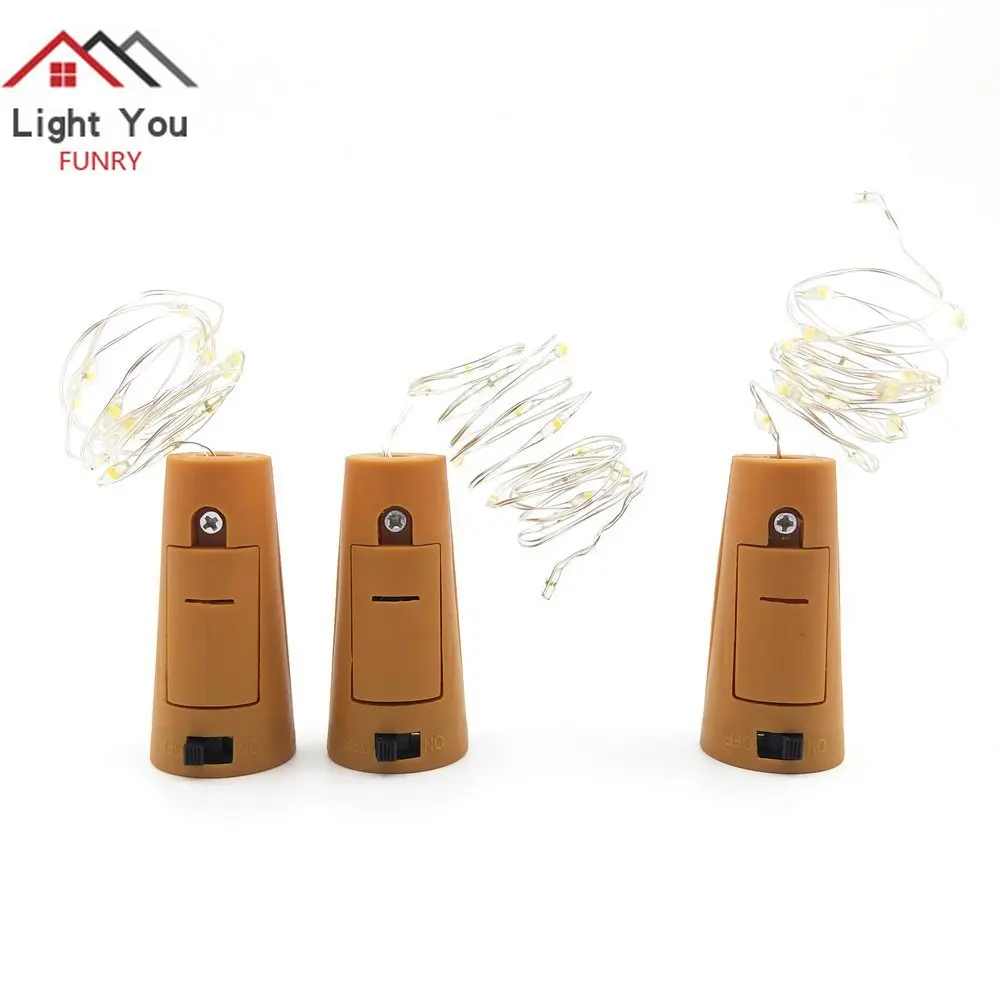 Rode Wijn Kurk Light String 1.4 M 15LED Wijn Fles Light String Holiday Party Kurk Licht