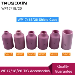 TIG-accesorios para máquina de soldadura, consumibles, soplete, pistola, tazas de protección de porcelana, boquillas de cerámica, serie WP26 17 18