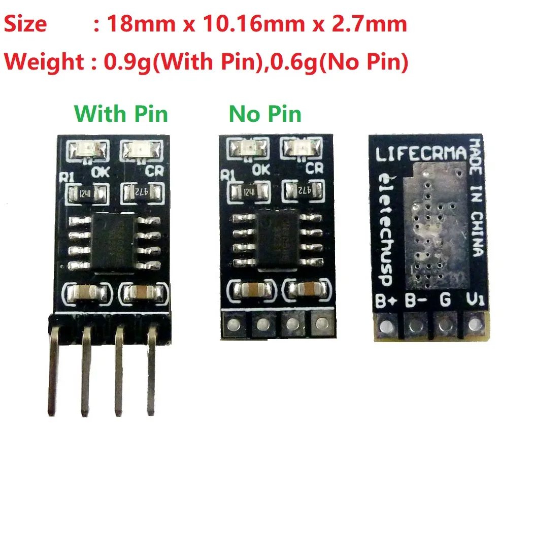 Dedicated 3.2V LiFePO4 Battery Charger Module 3.6V 1A CV CC with Overvoltage Protection Automatic Recharge Low-Power