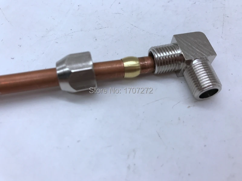 

free shipping copper fitting 1/4" x 6mm High Quality elbow Ferrule Tube Pipe Fittings Threaded Male Connector, brass fitting