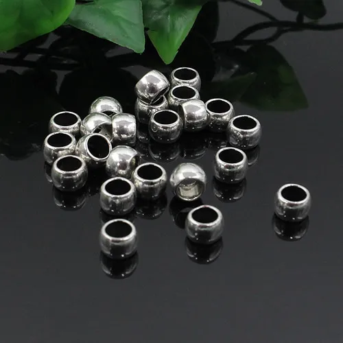 50pcs/lot Zinc Alloy Tibetan Silver Beads DIY Jewelry Making Accessories Hole size:Approx 4.5mm (K05108)