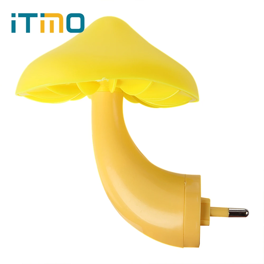 iTimo EU US Plug Mushroom Wall Socket Lights LED Night Light Lamp for Bedroom Home Decoration Light-controlled Sensor