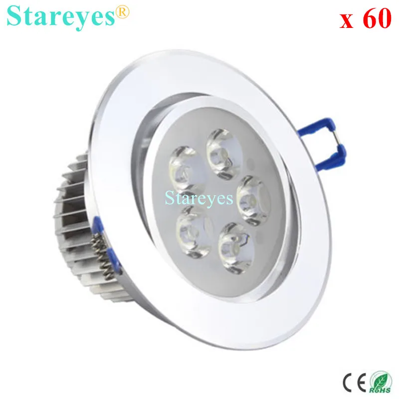 

Free shipping 60 pcs 5W Dimmable AC85-265V High Power Downlight Light Bulb Ceiling Light Bulb Ceiling lamp droplight lighting