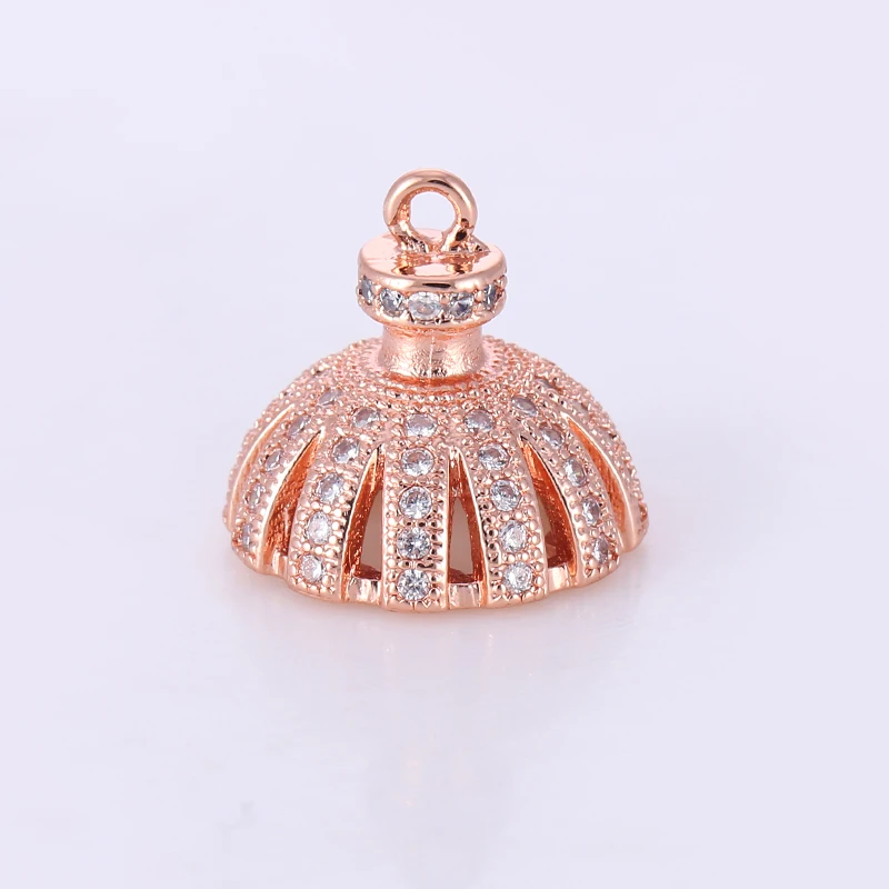 New Fashion Jewelry Shining Zircon Crown Floating Charms For Jewelry Making Diy Micro Pave Jewelry Connectors Bijoux Berloques