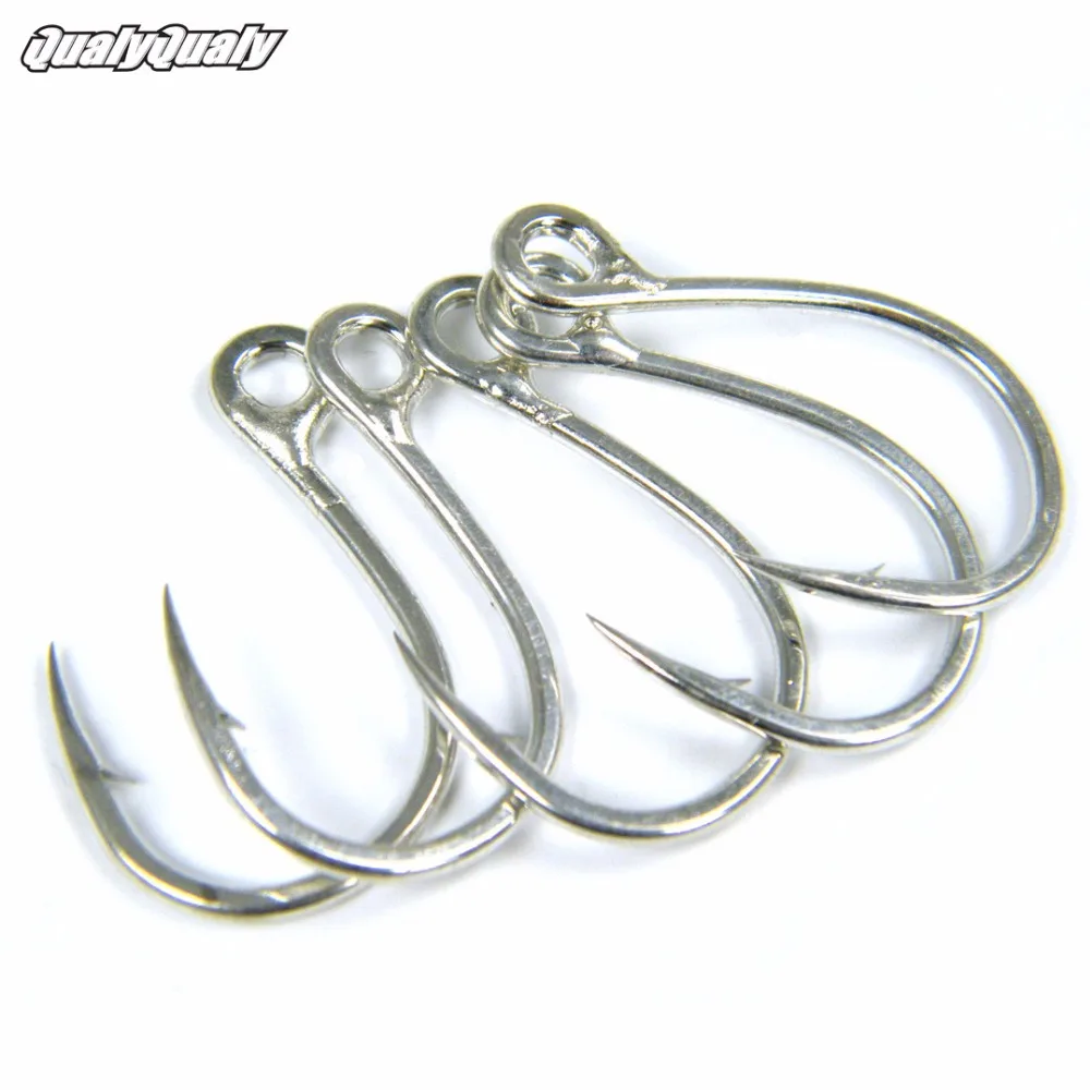 

10pcs Circle Fishing Hooks Big Eye High Carbon Steel Hook For Soft Lure Freshwater Fishhooks For Spoon 9986 #4/0 #3/0