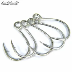 10pcs Circle Fishing Hooks Big Eye High Carbon Steel Hook For Soft Lure Freshwater Fishhooks For Spoon 9986 #4/0 #3/0