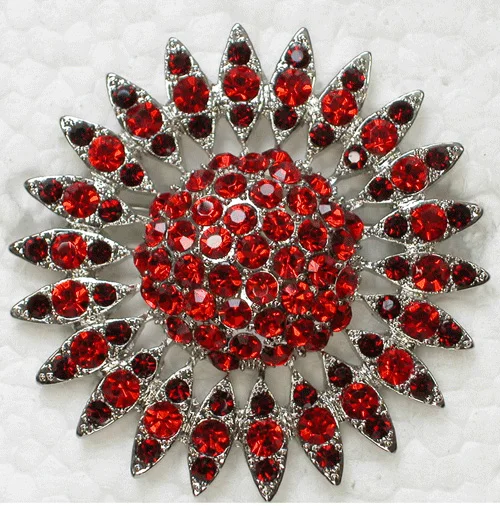 60pcs/lot Wholesale Mixed Color (Can Notes Color) Rhinestone Flower Pin brooches Wedding Party prom Jewelry Gift C101194