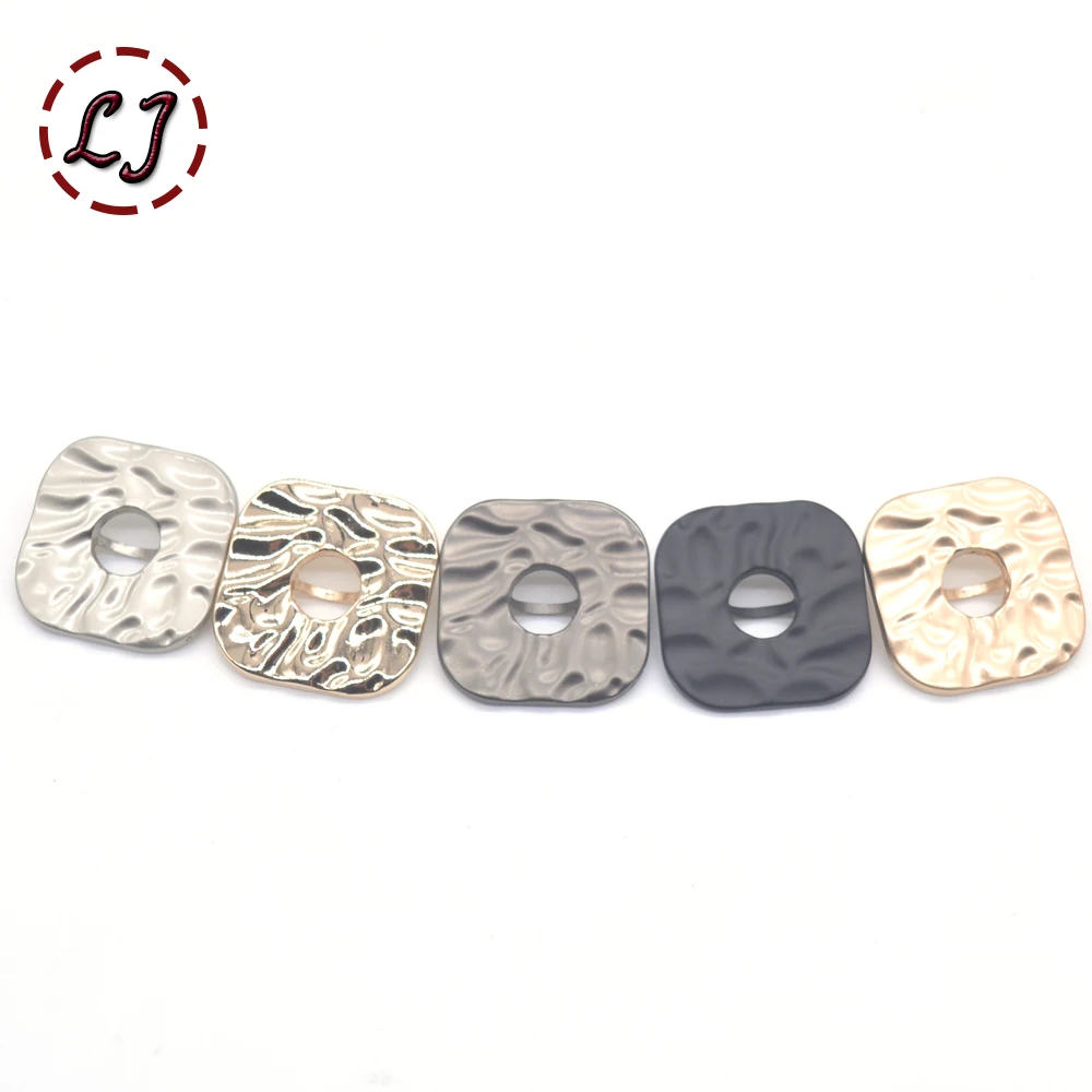 New 10pcs/lot high quality fashion square metal sewing button snaps for women overcoat windcoat garment accessory DIY decoration