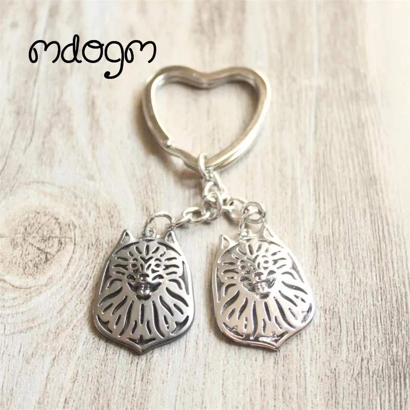 Cute Keeshond Dog Animal Gold Silver Plated Metal Pendant Keychain For Bag Car Women Men Girls Boys Love Jewelry K110