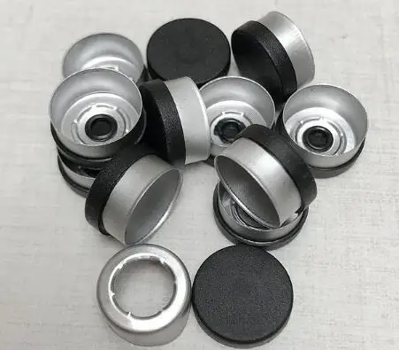 200pcs 13mm 알루미늄 플라스틱 캡 색상 옵션 크림프 유리 바이알용 제약 캡 알루미늄 플라스틱 캡 반 눈물