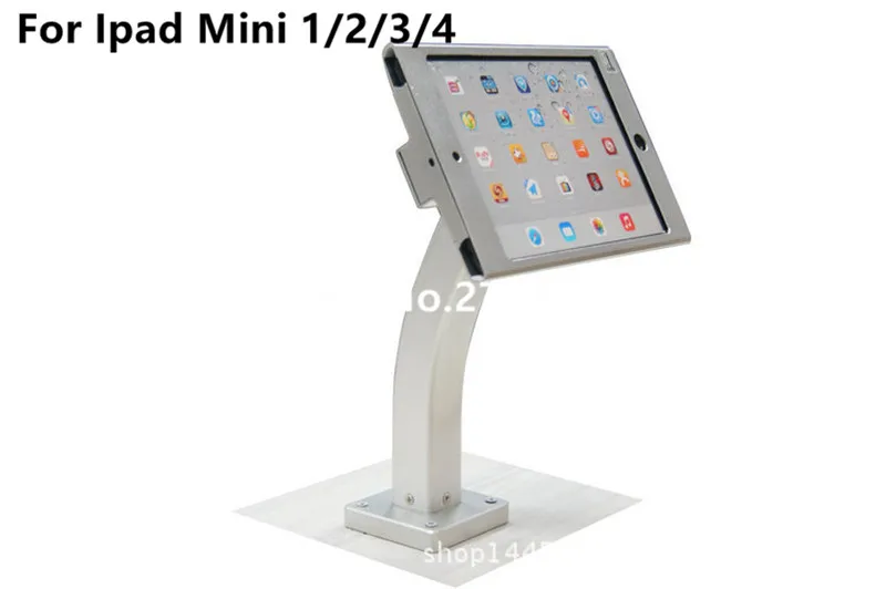 for mini iPad wall mount metal frame bracket mounting anti-theft locked enclosure desktop kiosksecure holder foothold