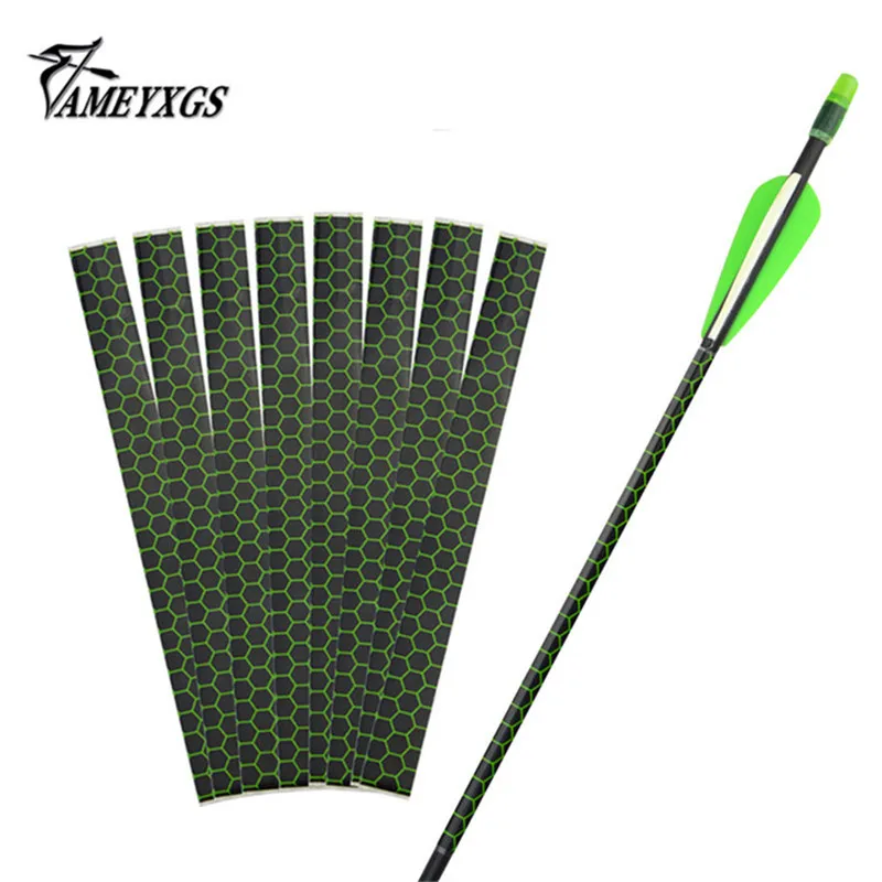 

15 Pcs Archery Arrow Sticker Heat shrink Black and Green DIY Arrows shooting Accessories Outdoor sports