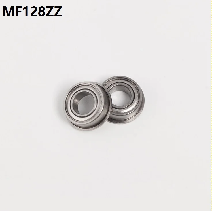 100pcs/lot  Flanged bearing  MF128ZZ / LF1280ZZ   miniature flange deep groove ball bearings   MF128-2Z  8*12*3.5 mm