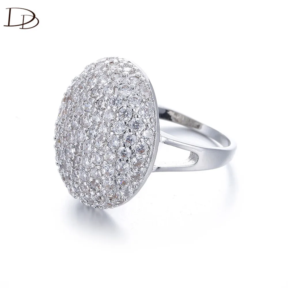 Wholesale Bella Wedding Engagement Rings For Women Silver Color AAA Rhinestone Jewelry Accessories Punk Bague Gifts Dd043