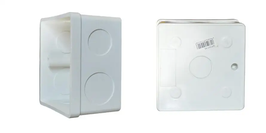 86*86 millimetri Cassette Universale Bianco Scatola di Montaggio A Parete per Interruttore Della Parete e Contenitore di Plastica Presa Posteriore Scatola di Presa di 86 millimetri