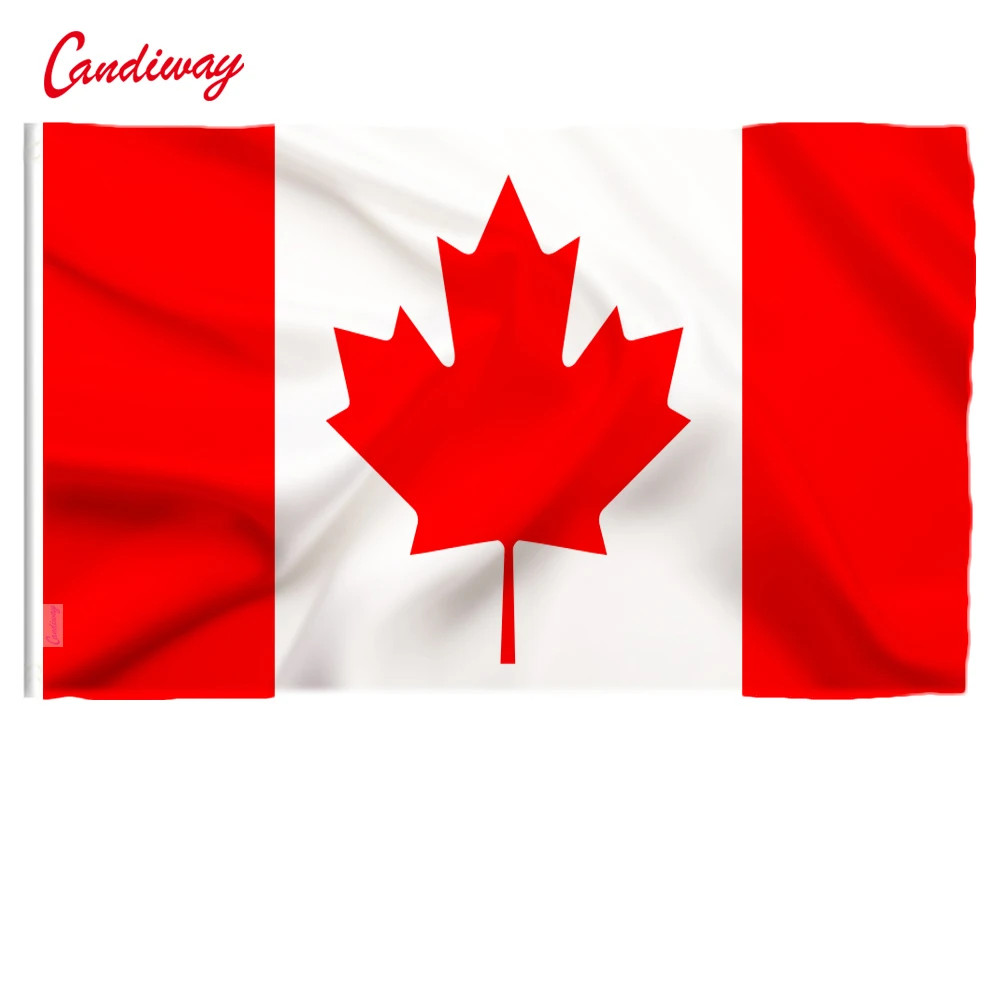 90 x 150cm  large flag great Canadian Flag banner hundred percent polyester printed Canada flags NN006