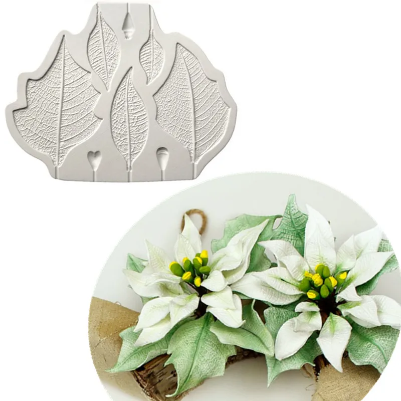Diy Tree Flower Press Molding Foil Mold Silicone Mold Cake Decor Fondant Cake 3D Silicone Mould