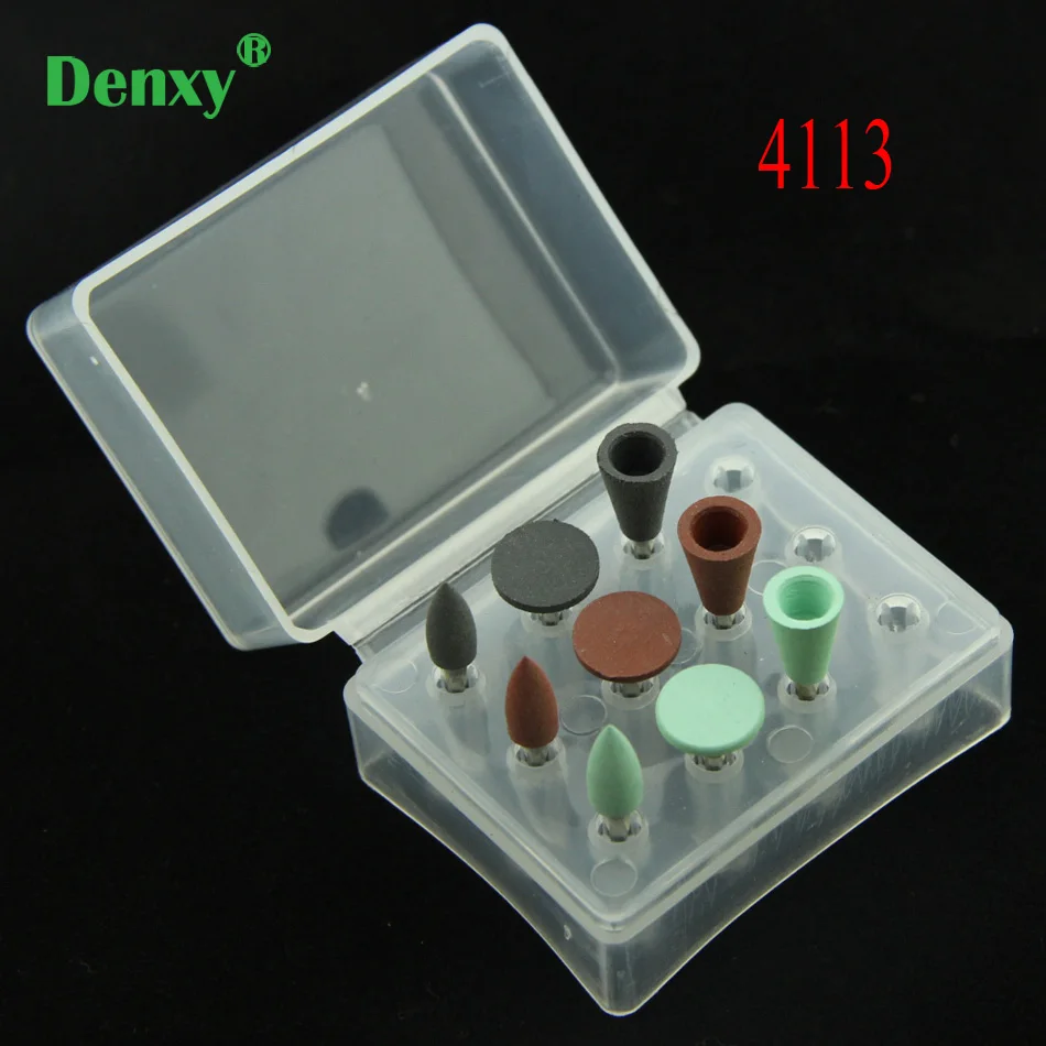 Denxy 2box/18pcs #4113 Dental Diamond Burs New Amalgam/metal Plilshing RA Polishing Kit coarse medium fine High Speed Hand