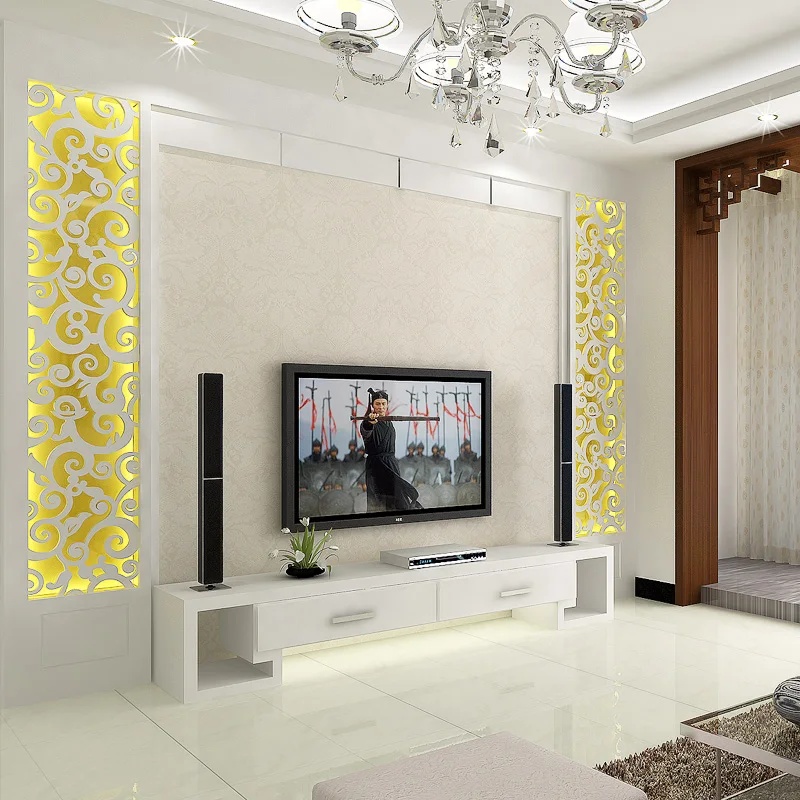 3D Clouds Pattern Acrylic Mirror Wall Stickers Living Room Bedroom Entrance TV Background Decorative Wall Stickers Home Decor